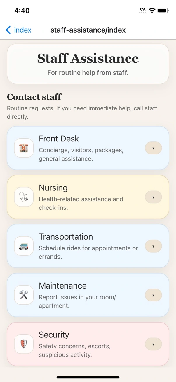 ChimeBuddy help request screen