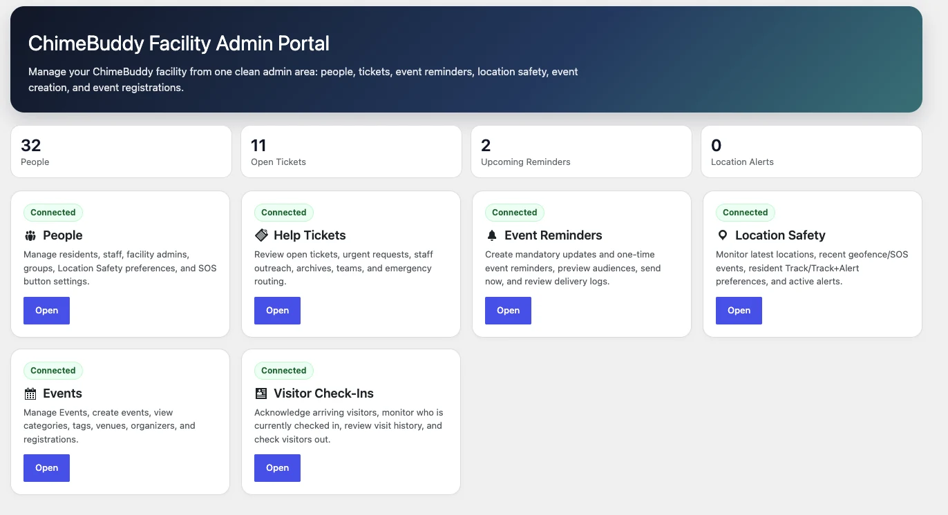 10. Facility Admin Portal preview